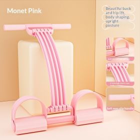 Womens Adjustable Shoulder- And Back-Open Foot-Operated Resistance Trainer (Option: Pink-Foot Pedal)